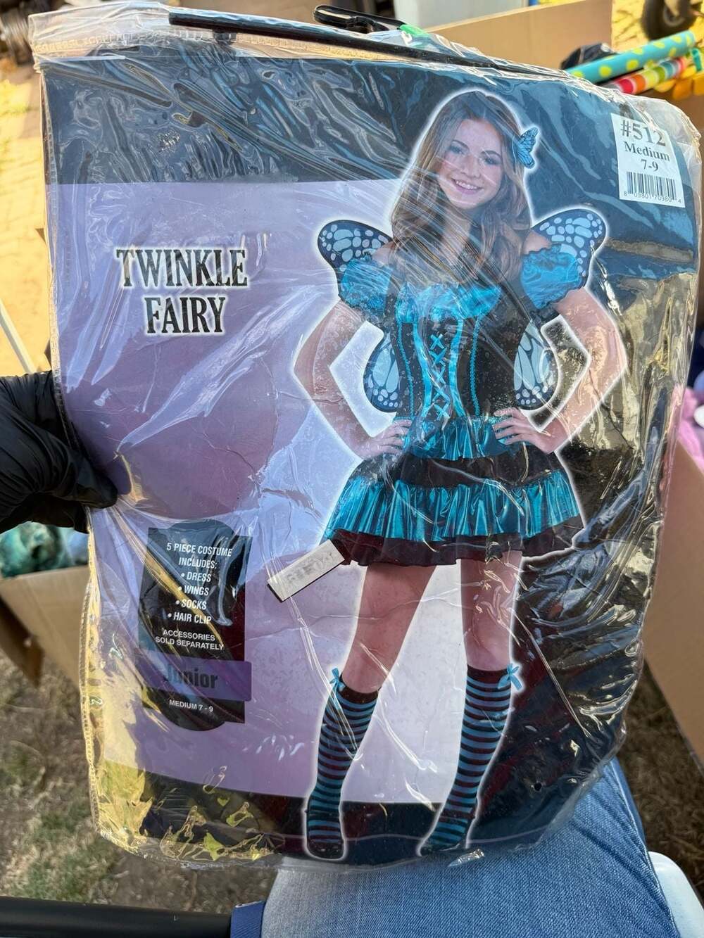 Costumes USA Twinkle Fairy Costume Size Medium 7-9 Blue Butterfly